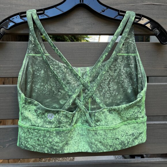 LULULEMON Energy Sports Bra, Green & Gray, Size 8 Med EUC - Picture 2 of 3